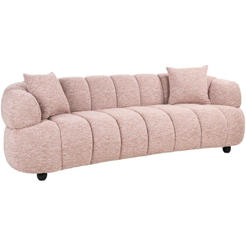 Canapé droit rose poudré microfibre 227 cm Amelia Richmond Interiors - 1