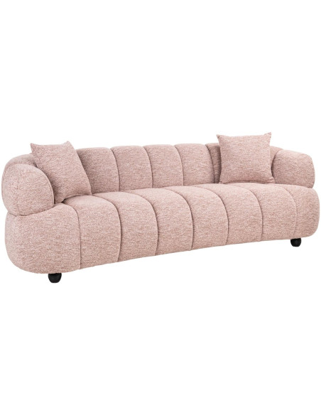 Canapé droit rose poudré microfibre 227 cm Amelia Richmond Interiors - 1