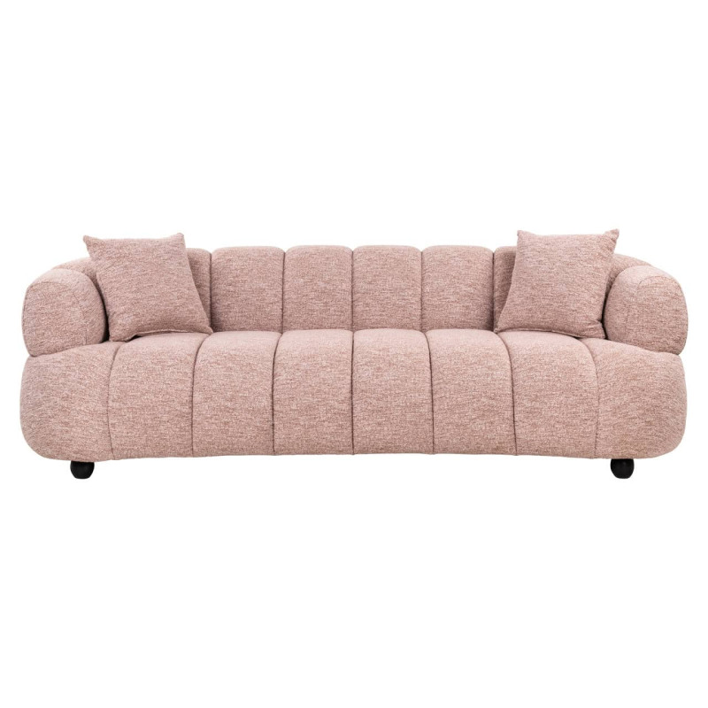 Canapé droit rose poudré microfibre 227 cm Amelia Richmond Interiors - 3