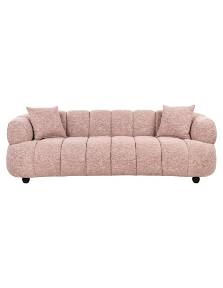 Canapé droit rose poudré microfibre 227 cm Amelia Richmond Interiors - 3