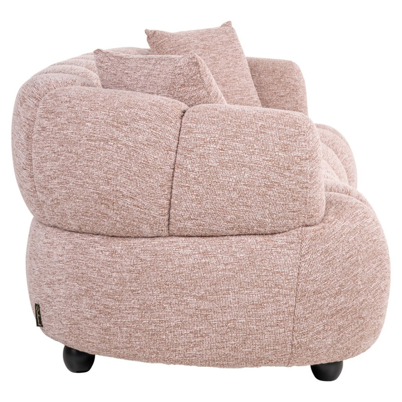 Canapé droit rose poudré microfibre 227 cm Amelia Richmond Interiors - 4