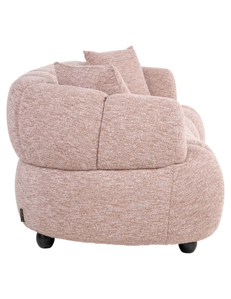 Canapé droit rose poudré microfibre 227 cm Amelia Richmond Interiors - 4