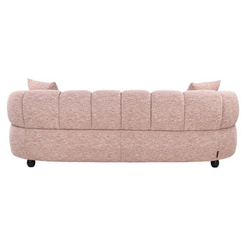 Canapé droit rose poudré microfibre 227 cm Amelia Richmond Interiors - 5