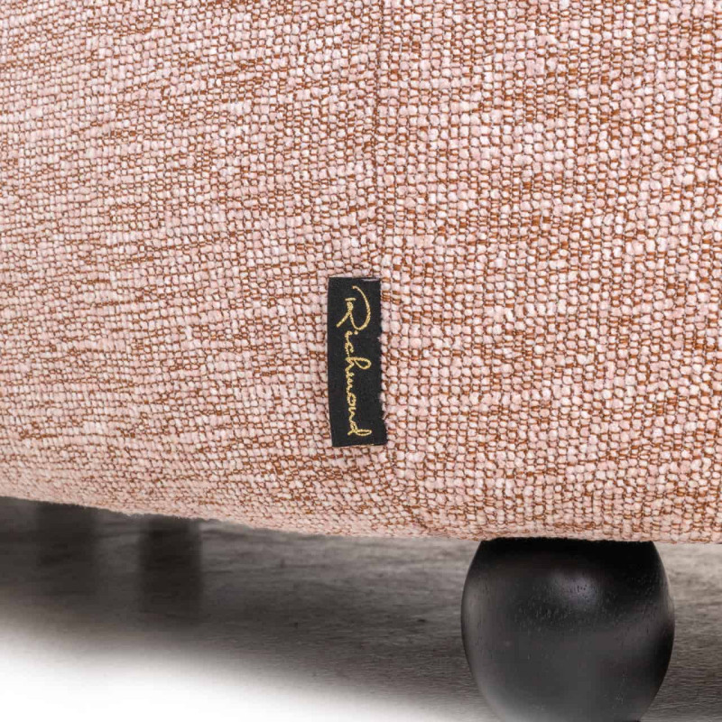 Canapé droit rose poudré microfibre 227 cm Amelia Richmond Interiors - 6