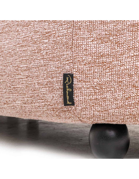 Canapé droit rose poudré microfibre 227 cm Amelia Richmond Interiors - 6