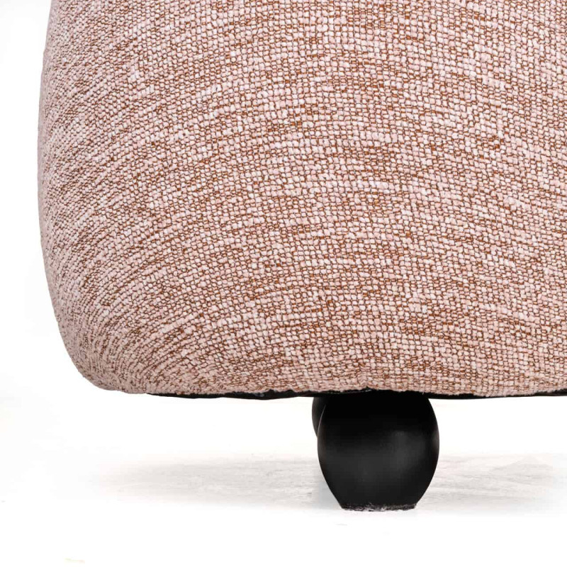 Canapé droit rose poudré microfibre 227 cm Amelia Richmond Interiors - 7