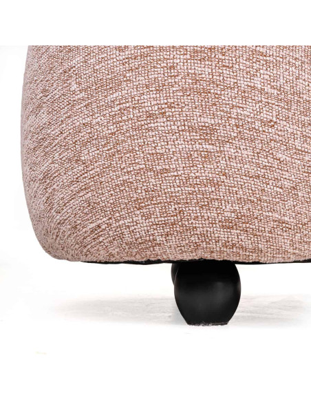 Canapé droit rose poudré microfibre 227 cm Amelia Richmond Interiors - 7