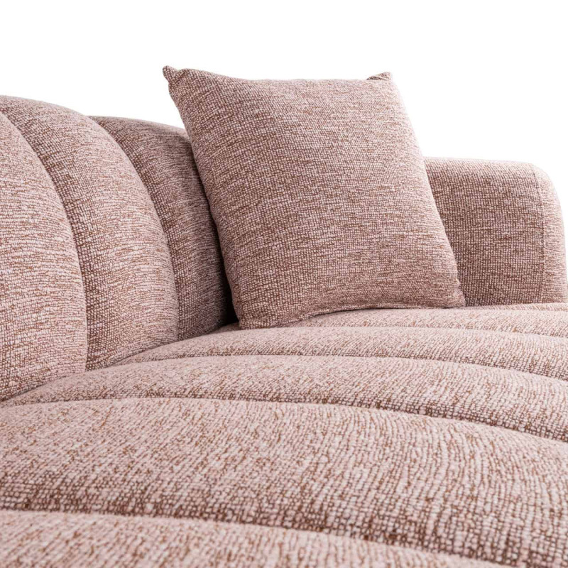 Canapé droit rose poudré microfibre 227 cm Amelia Richmond Interiors - 8