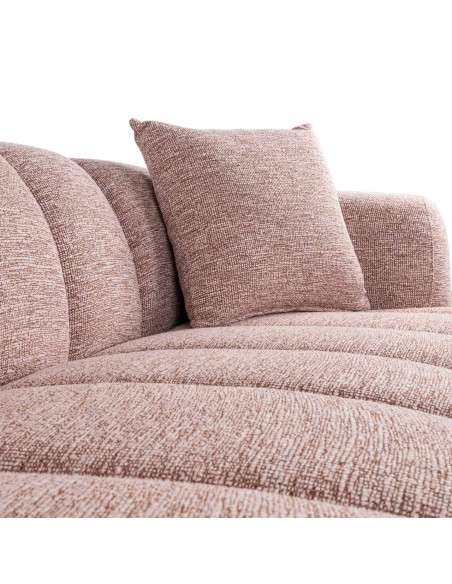 Canapé droit rose poudré microfibre 227 cm Amelia Richmond Interiors - 8