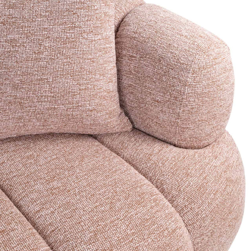 Canapé droit rose poudré microfibre 227 cm Amelia Richmond Interiors - 9