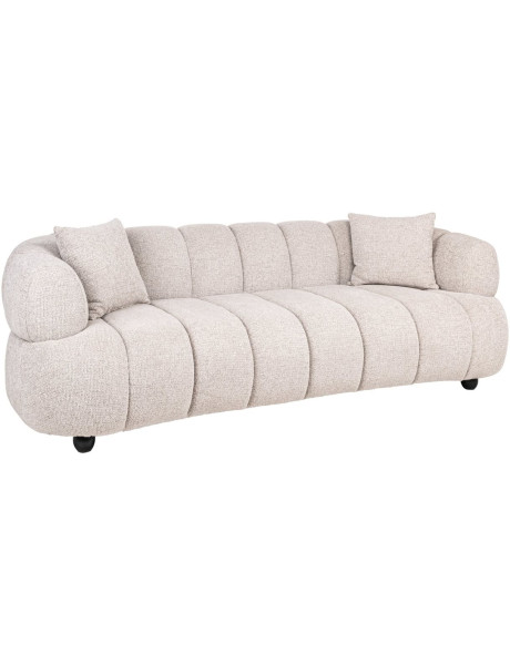 Canapé droit beige 3 places microfibre 227 cm Amelia Richmond Interiors - 1