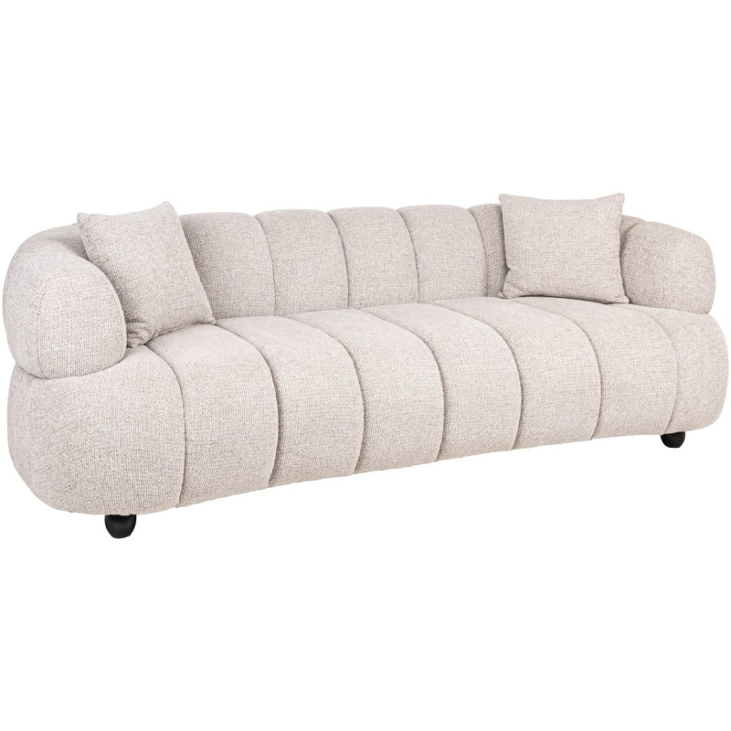 Canapé droit beige 3 places microfibre 227 cm Amelia Richmond Interiors - 1