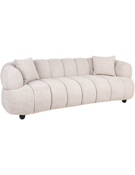 Canapé droit beige 3 places microfibre 227 cm Amelia Richmond Interiors - 1