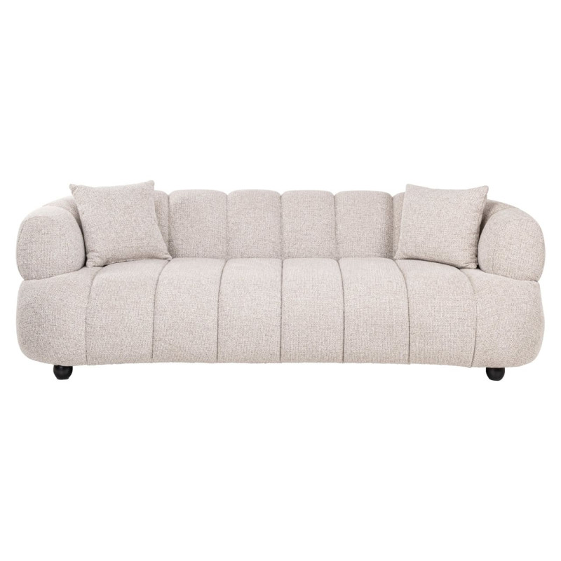 Canapé droit beige 3 places microfibre 227 cm Amelia Richmond Interiors - 2