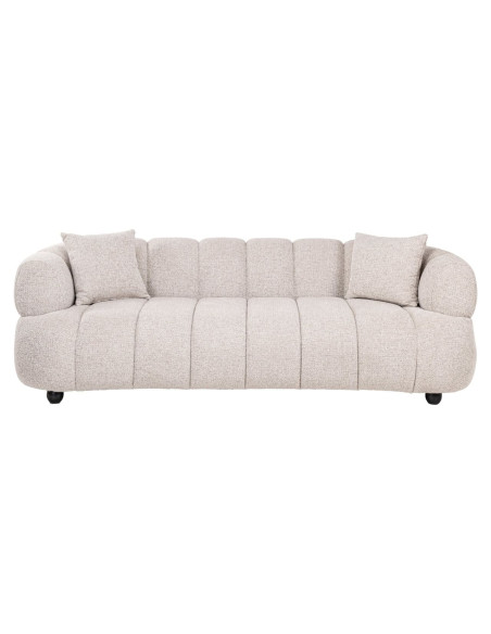 Canapé droit beige 3 places microfibre 227 cm Amelia Richmond Interiors - 2