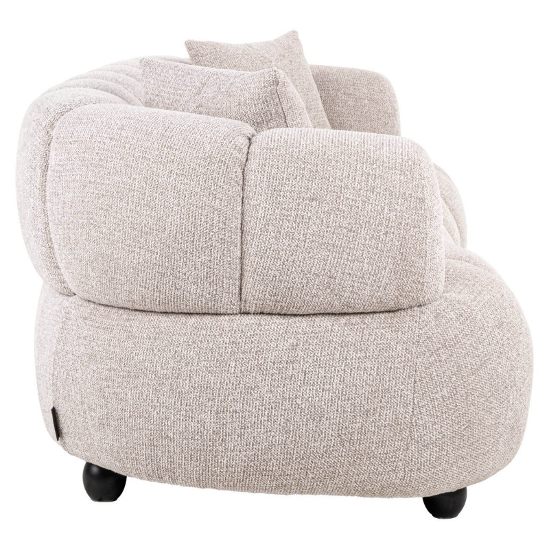 Canapé droit beige 3 places microfibre 227 cm Amelia Richmond Interiors - 3