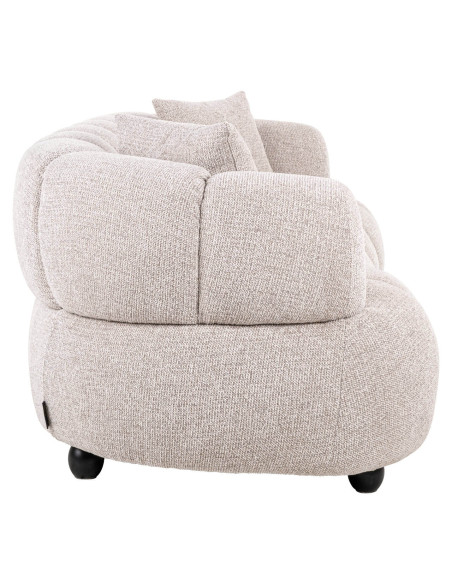Canapé droit beige 3 places microfibre 227 cm Amelia Richmond Interiors - 3