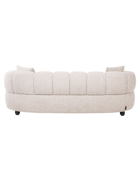Canapé droit beige 3 places microfibre 227 cm Amelia Richmond Interiors - 4