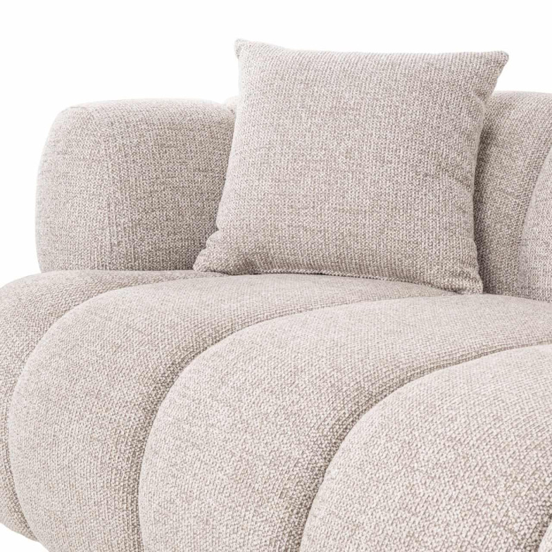 Canapé droit beige 3 places microfibre 227 cm Amelia Richmond Interiors - 5
