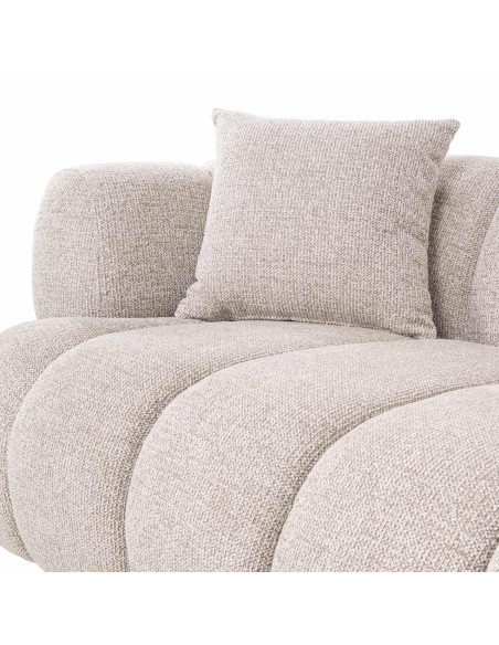 Canapé droit beige 3 places microfibre 227 cm Amelia Richmond Interiors - 5