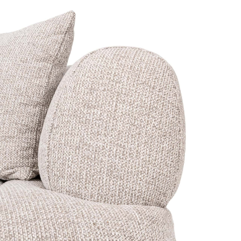 Canapé droit beige 3 places microfibre 227 cm Amelia Richmond Interiors - 6