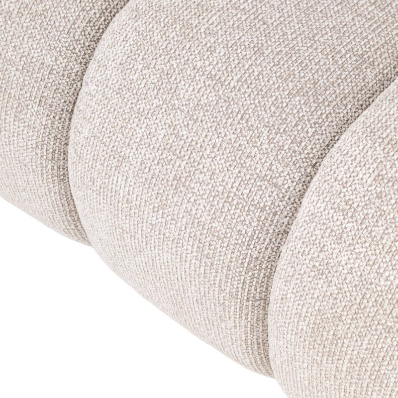 Canapé droit beige 3 places microfibre 227 cm Amelia Richmond Interiors - 7