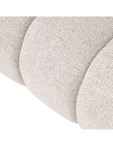 Canapé droit beige 3 places microfibre 227 cm Amelia Richmond Interiors - 7