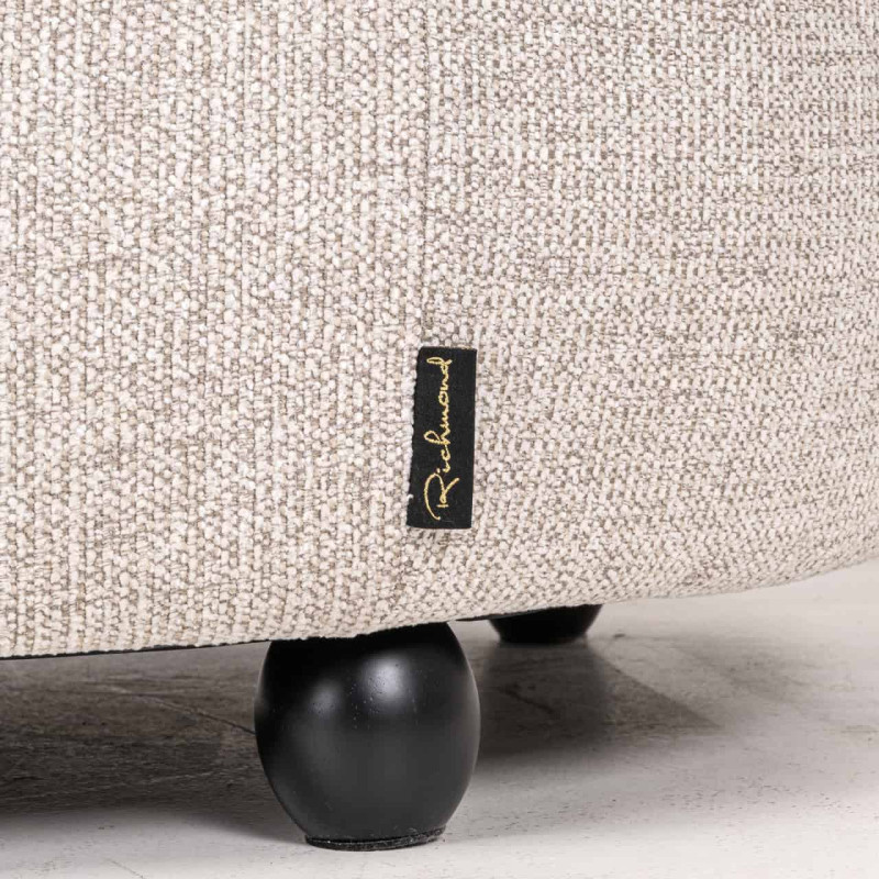 Canapé droit beige 3 places microfibre 227 cm Amelia Richmond Interiors - 9