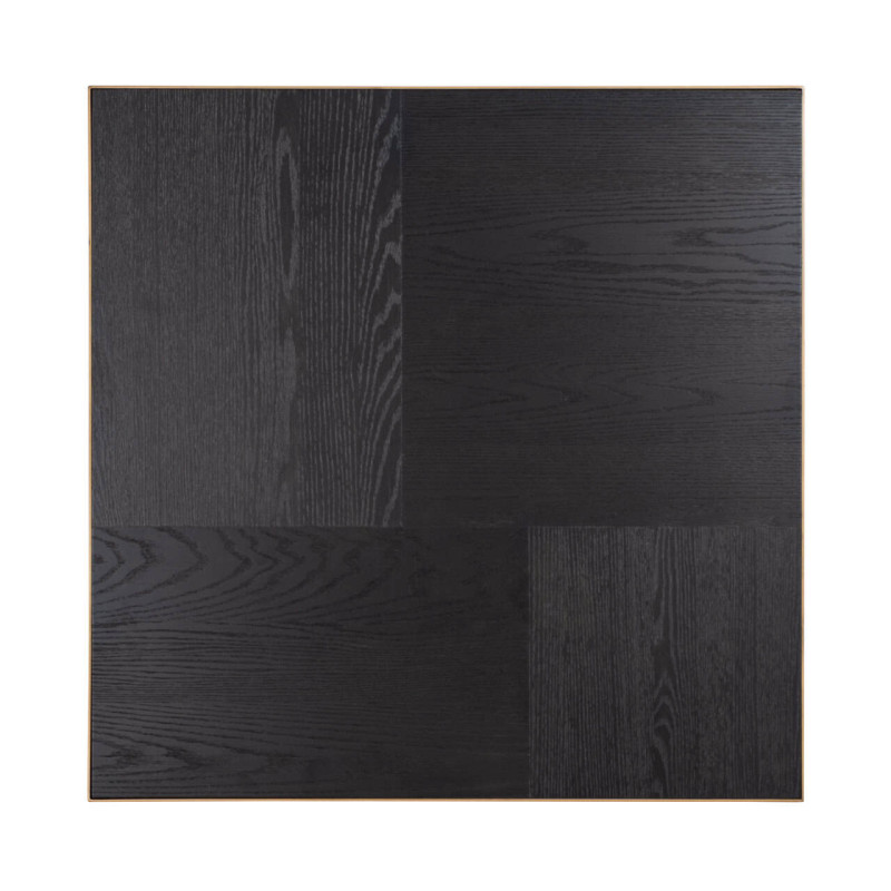 Table basse carrée bois foncé métal doré 90x90 cm Cambon Richmond Interiors - 2