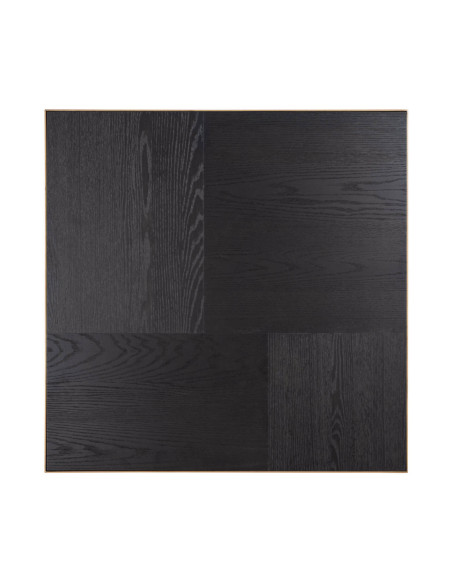 Table basse carrée bois foncé métal doré 90x90 cm Cambon Richmond Interiors - 2
