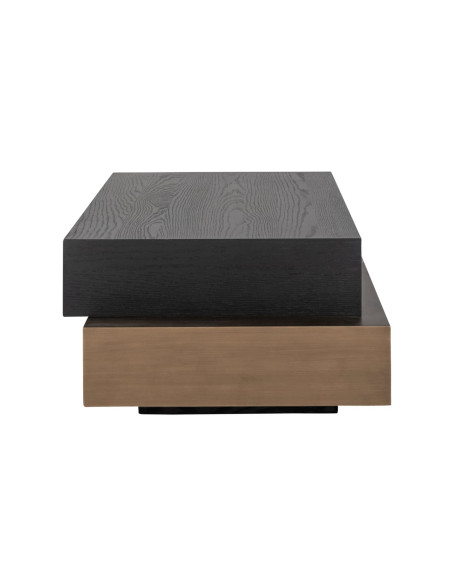 Table basse rectangulaire bois foncé 140x65x35 cm Cambon Richmond Interiors - 4