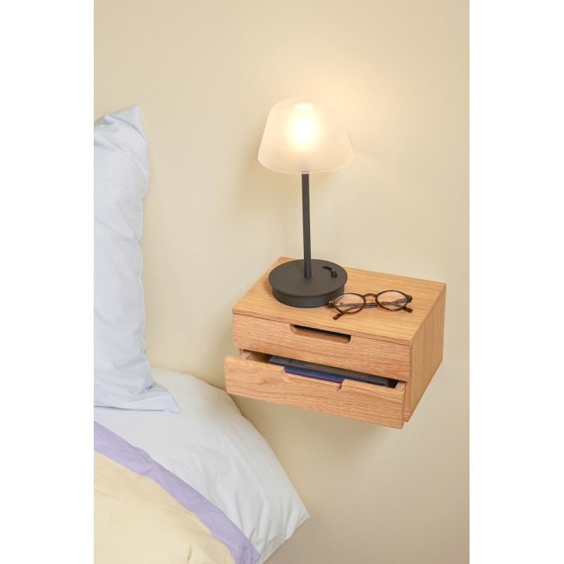 Table de chevet murale chêne naturel 30x20x15 cm AtHand Hübsch - 5