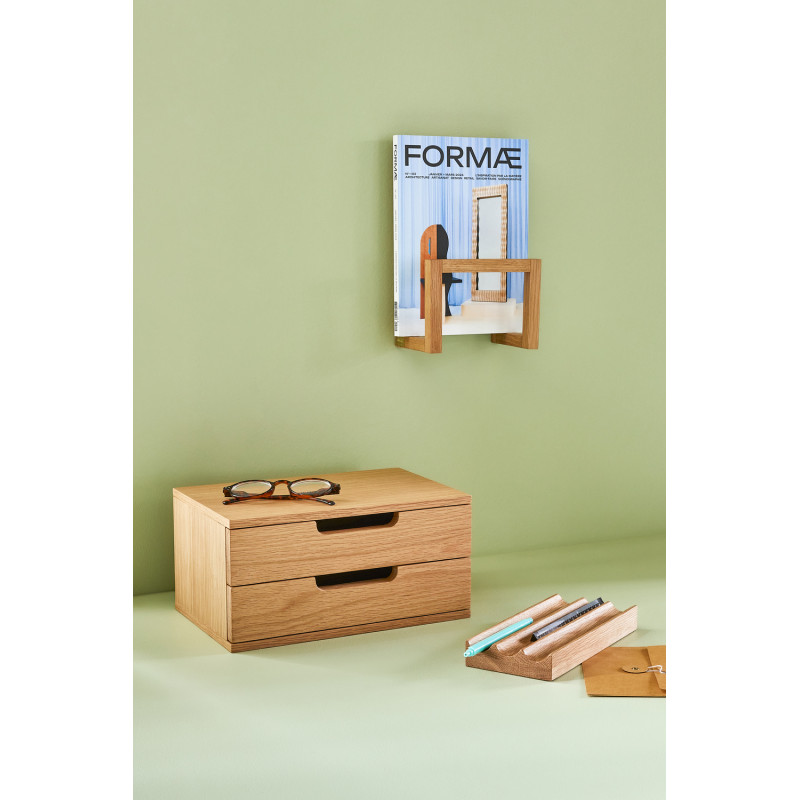 Table de chevet murale chêne naturel 30x20x15 cm AtHand Hübsch - 6