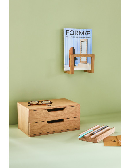 Table de chevet murale chêne naturel 30x20x15 cm AtHand Hübsch - 6