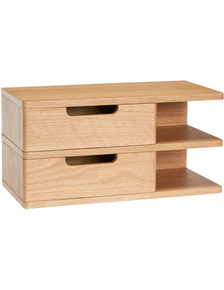 Table de chevet murale bois naturel 40x20x20 cm Open Hübsch - 1