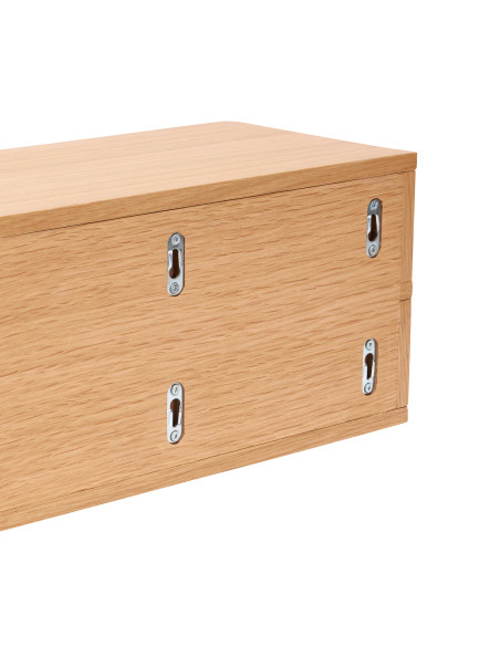 Table de chevet murale bois naturel 40x20x20 cm Open Hübsch - 6