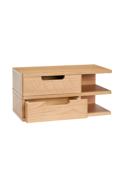 Table de chevet murale bois naturel 40x20x20 cm Open Hübsch - 3