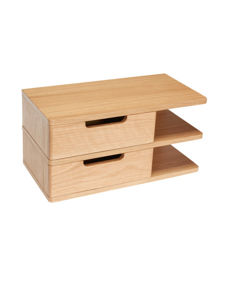Table de chevet murale bois naturel 40x20x20 cm Open Hübsch - 5