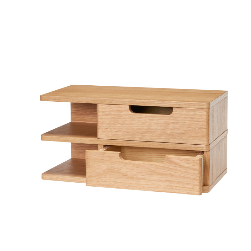 Table de chevet murale bois naturel 40x20x20 cm Open Hübsch - 4