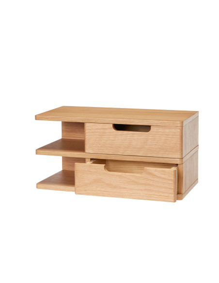 Table de chevet murale bois naturel 40x20x20 cm Open Hübsch - 4