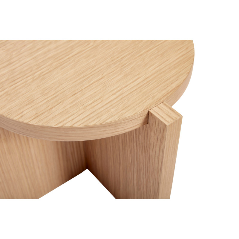 Porte-plante bas bois naturel Ø30x20 cm Nomad Hübsch - 3