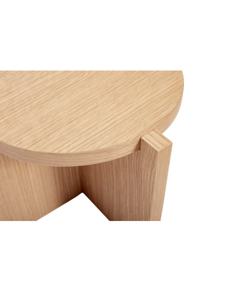 Porte-plante bas bois naturel Ø30x20 cm Nomad Hübsch - 3