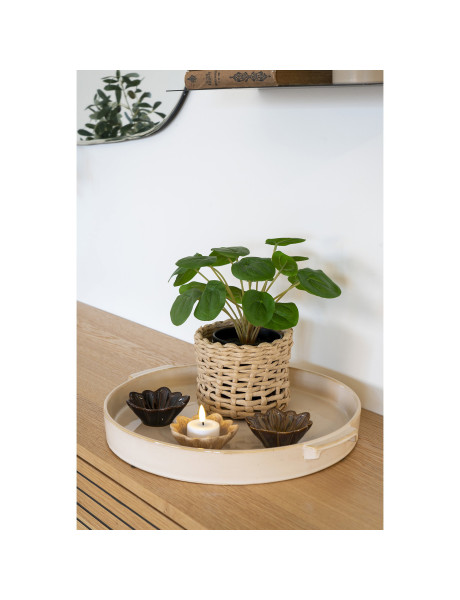 Plante artificielle Pilea en pot noir 28 cm Dali House Nordic - 2