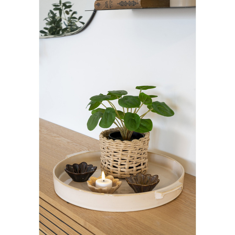 Plante artificielle Pilea en pot noir 28 cm Dali House Nordic - 2