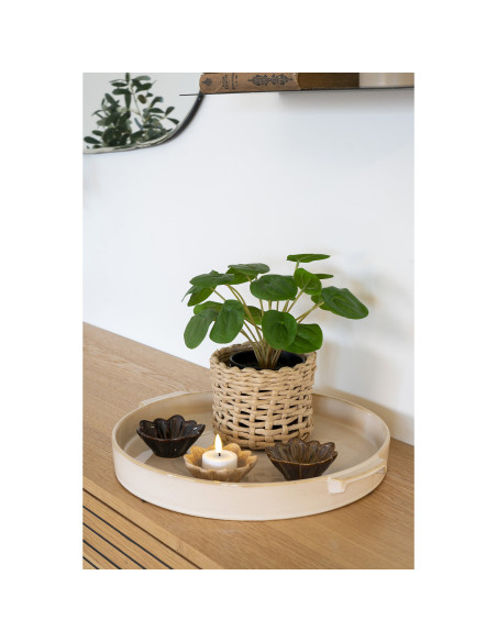 Plante artificielle Pilea en pot noir 28 cm Dali House Nordic - 2