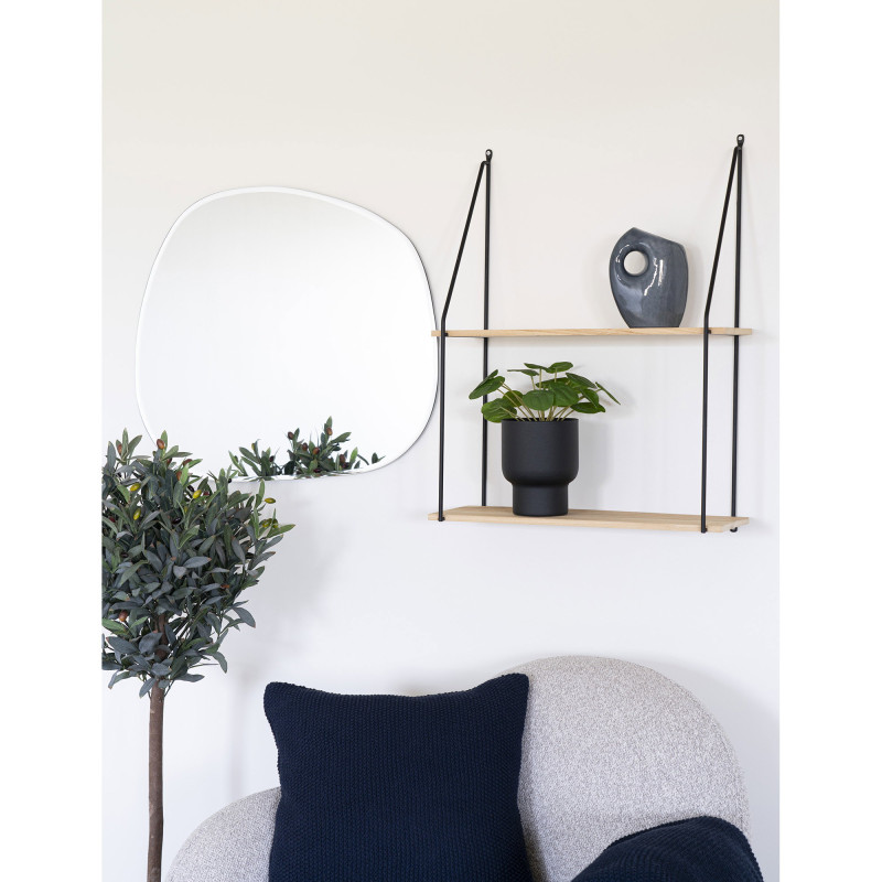 Plante artificielle Pilea en pot noir 28 cm Dali House Nordic - 4