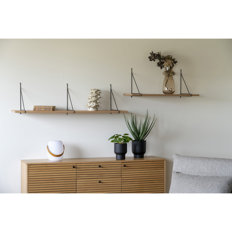 Plante artificielle Pilea en pot noir 28 cm Dali House Nordic - 5