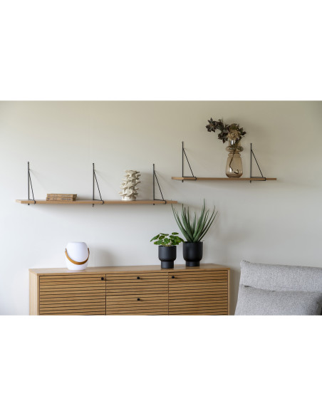 Plante artificielle Pilea en pot noir 28 cm Dali House Nordic - 5
