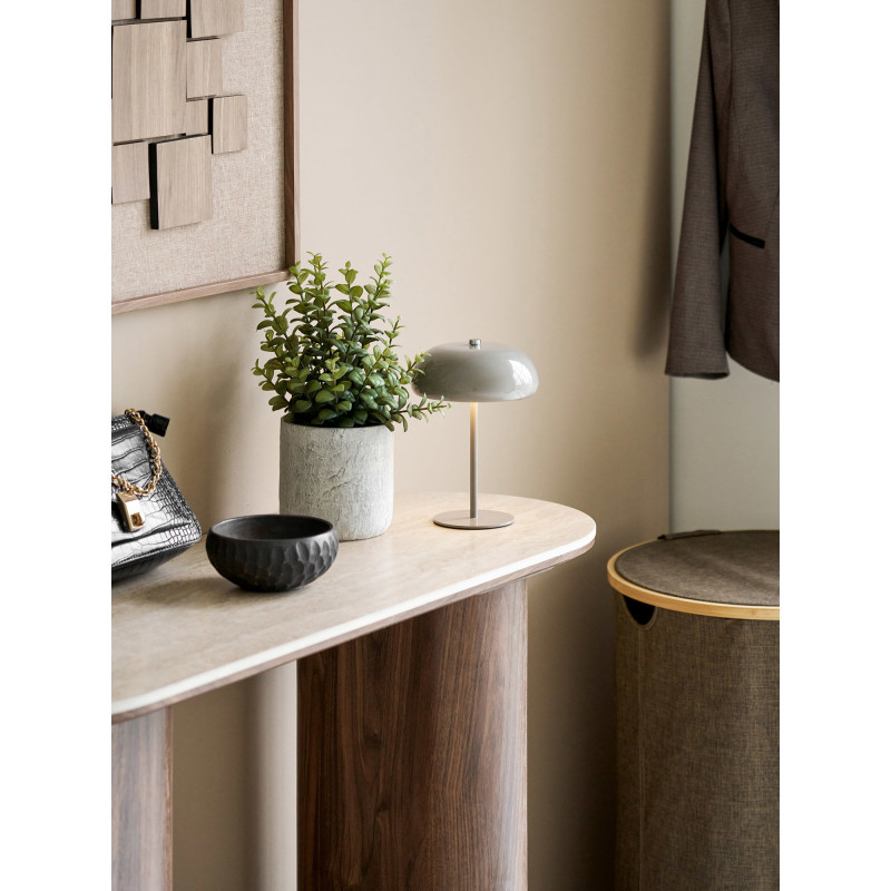 Lampe de table rechargeable tactile métal taupe 23 cm Margate House Nordic - 2