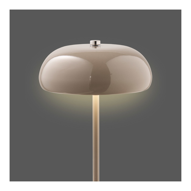 Lampe de table rechargeable tactile métal taupe 23 cm Margate House Nordic - 6